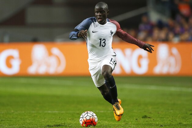 France’s N’Golo Kante plays the ball during a international friendly soccer match between The Netherlands and France at the ArenA stadium in Amsterdam, Netherlands, Friday, March 25, 2016. (AP Photo/Peter Dejong)