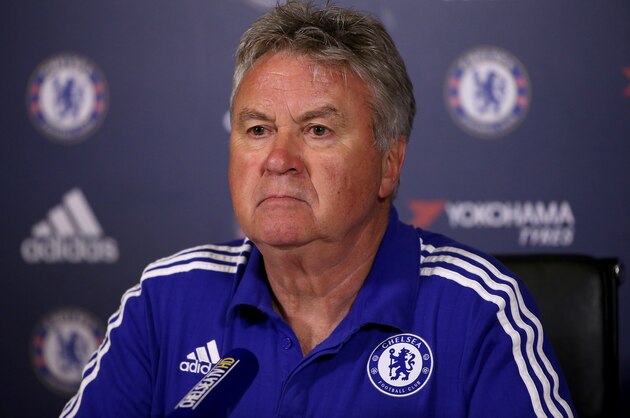 COBHAM, ENGLAND - MAY 13:  Guus Hiddink, the Chelsea manager, is pictured during a press conference at Chelsea Training Ground on May 13, 2016 in Cobham, England.  (Photo by Andrew Redington/Getty Images)