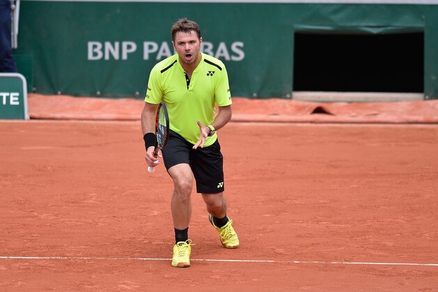PARIS, FRANCE - MAY 25:  Stanislas Wawrinka of Switzerland reacts during his men's single second round match against Taro Daniel of Japan on day four of the 2016 French Open at Roland Garros on May 25, 2016 in Paris, France.  (Photo by Aurelien Meunier/Getty Images)