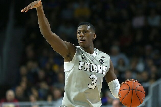PROVIDENCE, RI - JANUARY 5:  Kris Dunn #3 of the Providence Friars gestures against the Marquette Golden Eagles in the first half on January 5, 2016, at the Dunkin' Donuts Center in Providence, Rhode Island. (Photo by Jim Rogash/Getty Images)