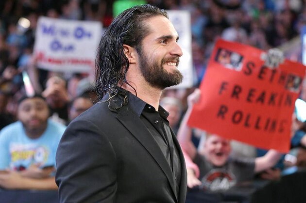 Seth Rollins soaks in the adulation of the audience upon his return to Raw.