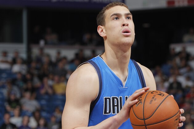 SACRAMENTO, CA - MARCH 27: Dwight Powell #7 of the Dallas Mavericks attempts a free throw shot against the Sacramento Kings on March 27, 2016 at Sleep Train Arena in Sacramento, California. NOTE TO USER: User expressly acknowledges and agrees that, by downloading and or using this photograph, User is consenting to the terms and conditions of the Getty Images Agreement. Mandatory Copyright Notice: Copyright 2016 NBAE (Photo by Rocky Widner/NBAE via Getty Images)