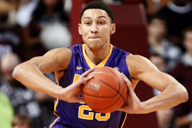 ,FILE - In this Nov. 30, 2015, file photo, LSU's Ben Simmons looks to pass against the College of Charleston during the first half of an NCAA college basketball game at TD Arena in Charleston, S.C. As the Southeastern Conference heads into league competition, it remains tough to figure which teams stand as defending champion Kentucky’s biggest competition. Simmons ranks second nationally in rebounding (13.0) and fourth in the SEC in scoring (19.3). (AP Photo/Mic Smith, File) ,FILE - In this Nov. 30, 2015, file photo, LSU's Ben Simmons looks to pass against the College of Charleston during the first half of an NCAA college basketball game at TD Arena in Charleston, S.C. As the Southeastern Conference heads into league competition, it remains tough to figure which teams stand as defending champion Kentucky’s biggest competition. Simmons ranks second nationally in rebounding (13.0) and fourth in the SEC in scoring (19.3). (AP Photo/Mic Smith, File)