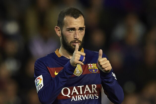 VALENCIA, SPAIN - FEBRUARY 10: Aleix Vidal of Barcelona reacts during the Copa del Rey Semi Final, second leg match between Valencia CF and FC Barcelona at Estadio Mestalla on February 10, 2016 in Valencia, Spain. (Photo by Manuel Queimadelos Alonso/Getty Images)