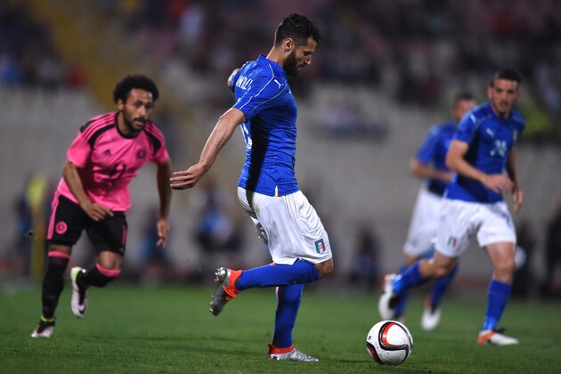 MALTA, MALTA - MAY 29:  Antonio Candreva of Italy in action during the international friendly between Italy and Scotland on May 29, 2016 in Malta, Malta.  (Photo by Claudio Villa/Getty Images)