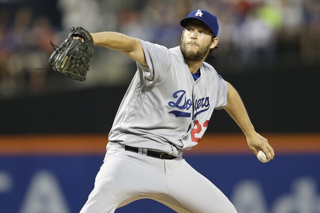 Los Angeles Dodgers starting pitcher Clayton Kershaw throws during the first inning of the baseball game against the New York Mets at Citi Field, Sunday, May 29, 2016 in New York. (AP Photo/Seth Wenig)