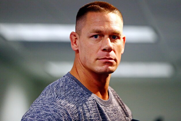 Feb 21, 2016; Daytona Beach, FL, USA; Professional wrestler John Cena during a press conference before the Daytona 500 at Daytona International Speedway. Mandatory Credit: Mark J. Rebilas-USA TODAY Sports