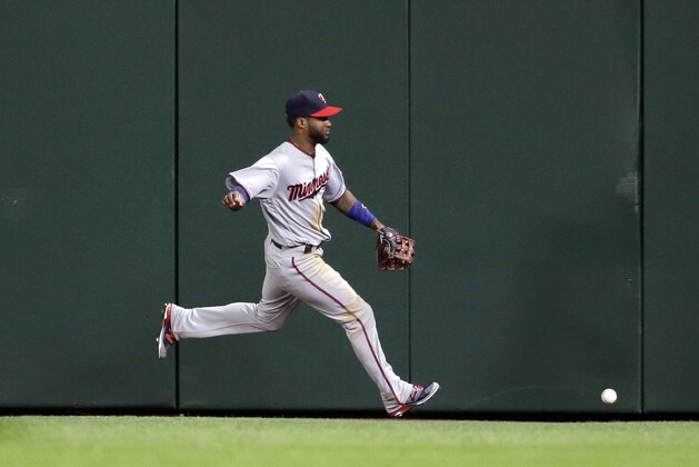 Minnesota Twins center fielder Danny Santana in action against the Minnesota Twins in a baseball game Friday, May 27, 2016, in Seattle. (AP Photo/Elaine Thompson)