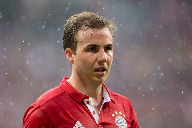 MUNICH, GERMANY - MAY 14:  Mario Goetze of Muenchen looks on during the Bundesliga match between FC Bayern Muenchen and Hannover 96 at Allianz Arena on May 14, 2016 in Munich, Germany.  (Photo by Boris Streubel/Getty Images)
