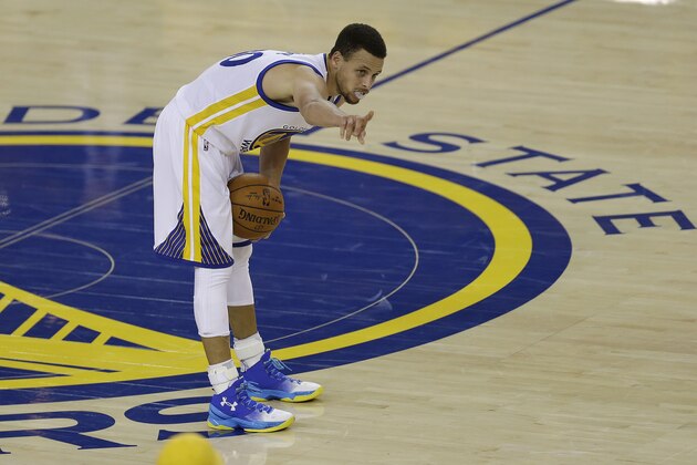 Golden State Warriors guard Stephen Curry (30) during the second half of Game 7 of the NBA basketball Western Conference finals against the Oklahoma City Thunder in Oakland, Calif., Monday, May 30, 2016. (AP Photo/Ben Margot)