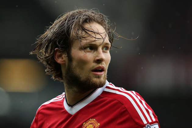 MANCHESTER, ENGLAND - MAY 01:  Daley Blind of Manchester United looks on during the Barclays Premier League match between Manchester United and Leicester City at Old Trafford on May 1, 2016 in Manchester, United Kingdom.  (Photo by Matthew Ashton - AMA/Getty Images)