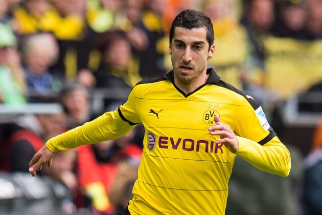 Henrikh Mkhitaryan of Borussia Dortmund during the Bundesliga match between Borussia Dortmund and VfL Wolfsburg on April 30, 2016 at the Signal Idun Park stadium in Dortmund, Germany.(Photo by VI Images via Getty Images)