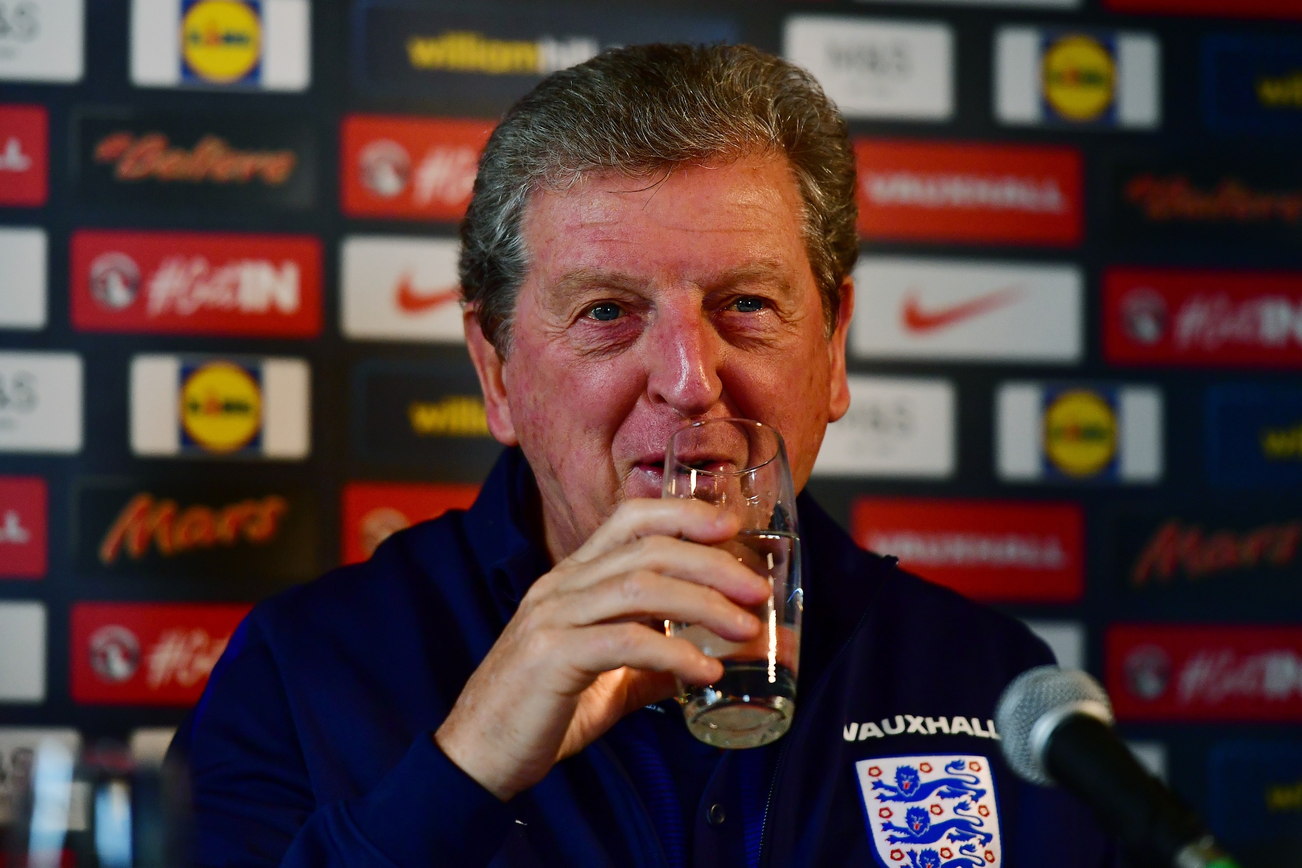 ST ALBANS, ENGLAND - JUNE 01: Roy Hodgson, Manager of England speaks during an England press conference at The Grove Hotel on June 1, 2016 in Watford, England.  (Photo by Dan Mullan/Getty Images)