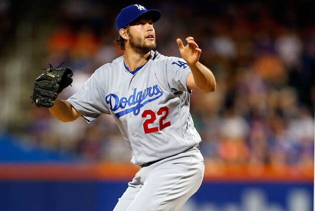 NEW YORK, NY - MAY 29:  (NEW YORK DAILIES OUT)    Clayton Kershaw #22 of the Los Angeles Dodgers in action against the New York Mets at Citi Field on May 29, 2016 in the Flushing neighborhood of the Queens borough of New York City. The Dodgers defeated the Mets 4-2.  (Photo by Jim McIsaac/Getty Images)