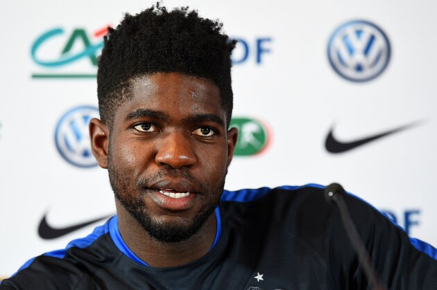 France's defender Samuel Umtiti gives a press conference at the Aguilera stadium in Biarritz on May 21, 2016, during the team preparation for the Euro 2016 European football.  / AFP / FRANCK FIFE        (Photo credit should read FRANCK FIFE/AFP/Getty Images)