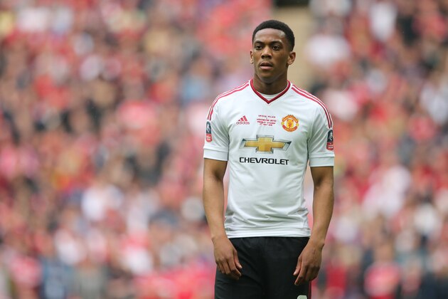 LONDON, ENGLAND - MAY 21: LONDON, ENGLAND - MAY 21: Anthony Martial of Manchester United during The Emirates FA Cup final match between Manchester United and Crystal Palace at Wembley Stadium on May 21, 2016 in London, England. (Photo by Matthew Ashton - AMA/Getty Images)