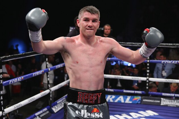 LIVERPOOL, ENGLAND - JUNE 04:  Liam Smith celebrates after victory over Predrag Radosevic in the WBO World Super-Welterweight Championship fight between Liam Smith and Predrag Radosevic at Echo Arena on June 4, 2016 in Liverpool, England.  (Photo by Alex Livesey/Getty Images)