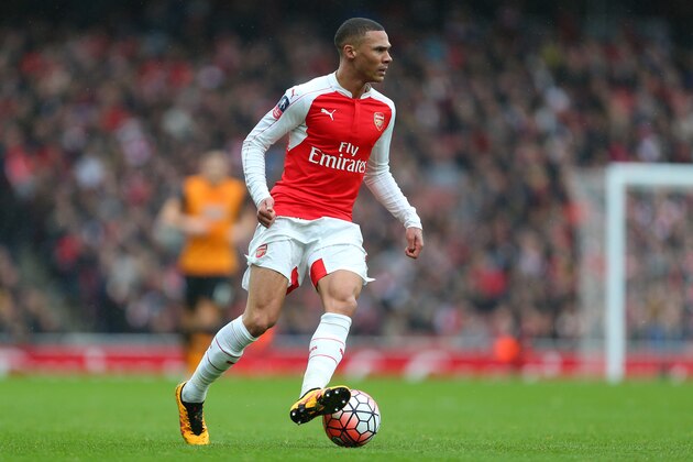 LONDON, ENGLAND - FEBRUARY 20 :  Kieran Gibbs of Arsenal during the Emirates FA Cup match between Arsenal and Hull City at the Emirates Stadium on February 20, 2016 in London, England.  (Photo by Catherine Ivill - AMA/Getty Images)