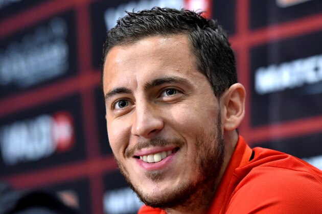 Belgian national soccer player Eden Hazard attends a press conference on the eve of the friendly match Switzerland vs Belgium on May 27, 2016 in Lausanne.

Hazard insisted he is back on top form after a frustrating season for Chelsea in the Premier League. / AFP / FABRICE COFFRINI        (Photo credit should read FABRICE COFFRINI/AFP/Getty Images)
