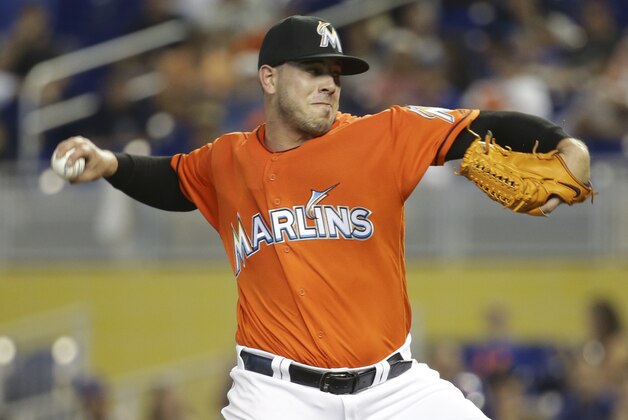 wbbMiami Marlins starting pitcher Jose Fernandez throws during the first inning of a baseball game against the New York Mets, Sunday, June 5, 2016, in Miami. (AP Photo/Lynne Sladky)