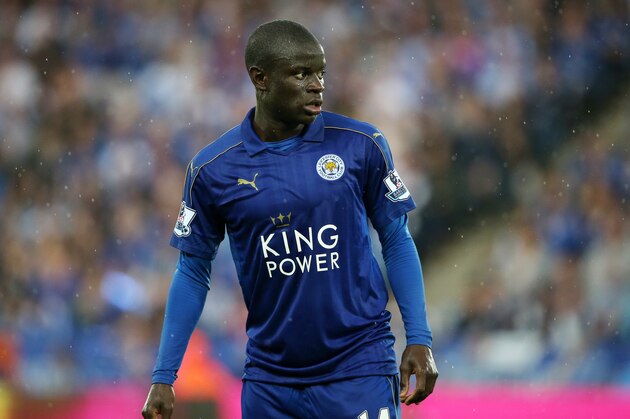 LEICESTER, ENGLAND - MAY 07: Ngolo Kante of Leicester City during the Barclays Premier League match between Leicester City and Everton at The King Power Stadium on May 7, 2016 in Leicester, United Kingdom. (Photo by Matthew Ashton - AMA/Getty Images)