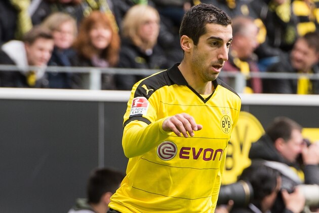 Henrikh Mkhitaryan of Borussia Dortmund during the Bundesliga match between Borussia Dortmund and VfL Wolfsburg on April 30, 2016 at the Signal Idun Park stadium in Dortmund, Germany.(Photo by VI Images via Getty Images)