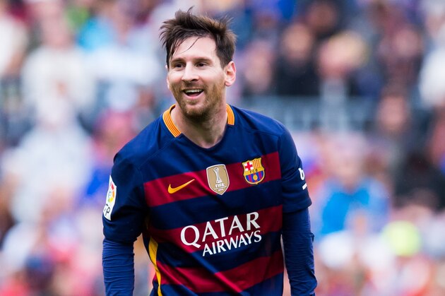 BARCELONA, SPAIN - MAY 08: Lionel Messi of FC Barcelona reacts during the La Liga match between FC Barcelona and RCD Espanyol at Camp Nou on May 8, 2016 in Barcelona, Spain. (Photo by Alex Caparros/Getty Images)