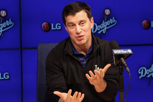 Dodger President of Baseball Operations Andrew Friedman, speaks during a news conference in Los Angeles on Thursday, Oct. 22, 2015. Don Mattingly won't return as manager of the Los Angeles Dodgers next year after agreeing with his bosses that he and the team needed a fresh start. (AP Photo/Richard Vogel) Dodger President of Baseball Operations Andrew Friedman, speaks during a news conference in Los Angeles on Thursday, Oct. 22, 2015. Don Mattingly won't return as manager of the Los Angeles Dodgers next year after agreeing with his bosses that he and the team needed a fresh start. (AP Photo/Richard Vogel)