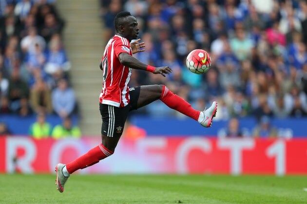 LEICESTER, ENGLAND - APRIL 03: Sadio Mane of Southampton during the Barclays Premier League match between Leicester City and Southampton at The King Power Stadium on April 3, 2016 in Leicester, England. (Photo by Catherine Ivill - AMA/Getty Images)