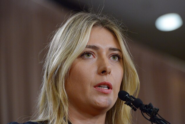 Mar 7, 2016; Los Angeles, CA, USA; Maria Sharapova speaks to the media announcing a failed drug test after the Australian Open during a press conference today at The LA Hotel Downtown. Mandatory Credit: Jayne Kamin-Oncea-USA TODAY Sports