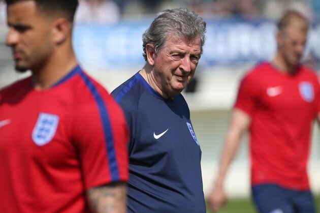 CHANTILLY, FRANCE - JUNE 7: Manager of England Roy Hodgson looks on during the first England training session in France ahead of the Euro 2016 at Stade des Bourgognes on June 7, 2016 in Chantilly, France. (Photo by Jean Catuffe/Getty Images)