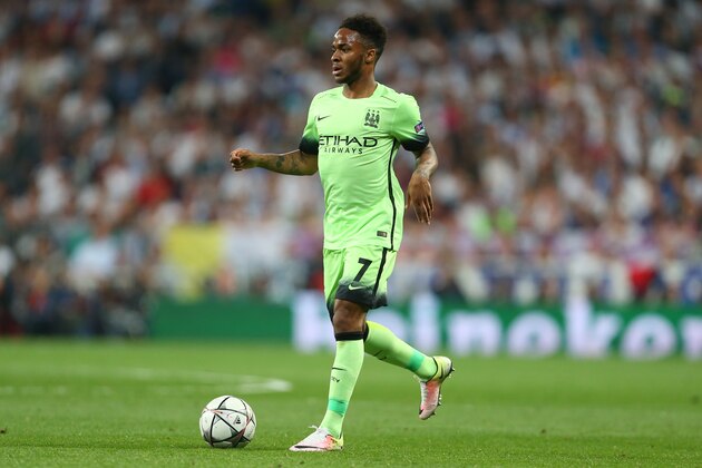 MADRID, SPAIN - MAY 04:  Raheem Sterling of Manchester City during the UEFA Champions League Semi Final second leg match between Real Madrid and Manchester City FC at Estadio Santiago Bernabeu on May 4, 2016 in Madrid, Spain.  (Photo by Catherine Ivill - AMA/Getty Images)