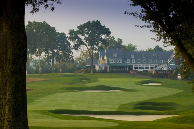 OAKMONT, PA - SEPTEMBER 3: A general view of the par 4 18th hole at 2016 U.S. Open site Oakmont Country Club on September 3, 2015 in Oakmont, Pennsylvania. (Photo by Fred Vuich/Getty Images)