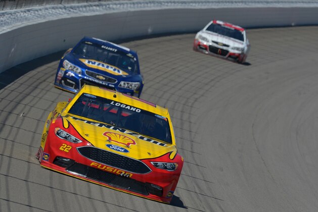 BROOKLYN, MI - JUNE 12:  Joey Logano, driver of the