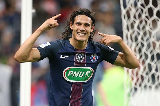 PARIS, FRANCE - MAY 21: Edinson Cavani of PSG celebrates his goal during the French Cup Final match between Paris Saint-Germain (PSG) and Olympique de Marseille (OM) at Stade de France on May 21, 2016 in Saint-Denis nearby Paris, France. (Photo by Jean Catuffe/Getty Images)