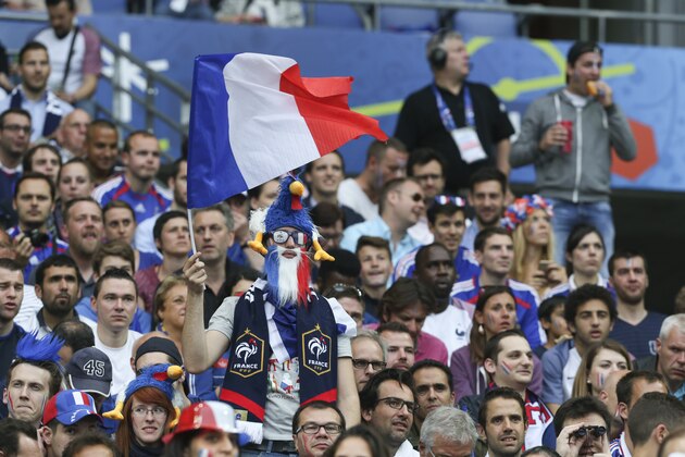 PARIS, FRANCE - A French supporter enjoys the atmosphere prior to the UEFA EURO 2016 Group A match between France and Romania at Stade de France on June 10, 2016 in Paris, France. (Photo by Catherine Steenkeste/Getty Images)