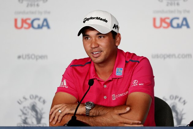 OAKMONT, PA - JUNE 14:  Jason Day of Australia speaks during a press conference during a practice round prior to the U.S. Open at Oakmont Country Club on June 14, 2016 in Oakmont, Pennsylvania.  (Photo by David Cannon/Getty Images)