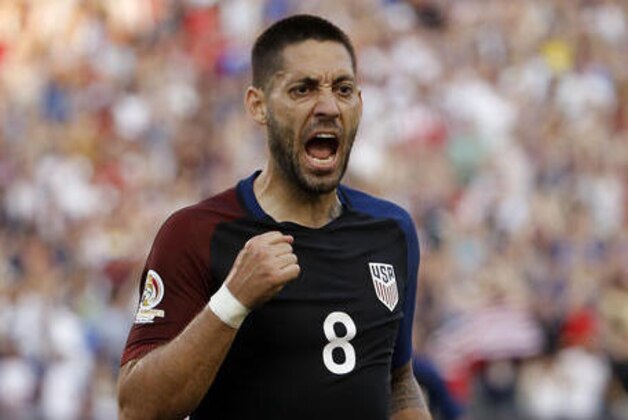 United States' Clint Dempsey reacts after scoring against Paraguay during the first half of a Copa America Group A soccer match Saturday, June 11, 2016, in Philadelphia. (AP Photo/Matt Rourke)