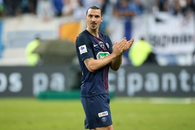 PARIS, FRANCE - MAY 21: Zlatan Ibrahimovic of PSG leaves the pitch for the last time for PSG when he's replaced during the French Cup Final match between Paris Saint-Germain (PSG) and Olympique de Marseille (OM) at Stade de France on May 21, 2016 in Saint-Denis nearby Paris, France. (Photo by Jean Catuffe/Getty Images)