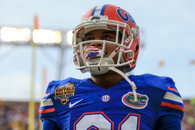 ORLANDO, FL - JANUARY 01: Jalen Tabor #31 of the Florida Gators looks on during the Buffalo Wild Wings Citrus Bowl game against the Michigan Wolverines at the Orlando Citrus Bowl on January 1, 2016 in Orlando, Florida.  (Photo by Rob Foldy/Getty Images)