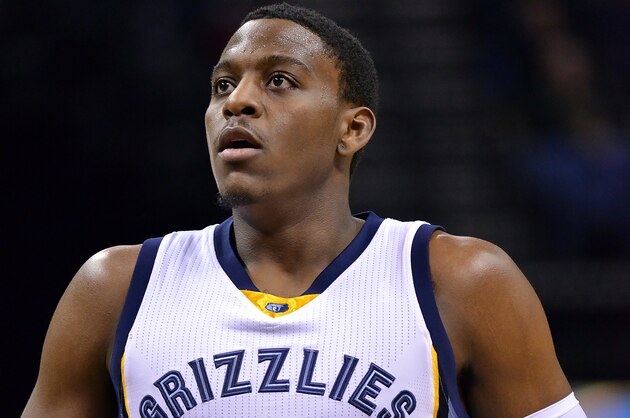 Memphis Grizzlies guard Jordan Adams (3) plays in the second half of an NBA basketball game Monday, Jan. 5, 2015, in Memphis, Tenn. The Grizzlies beat the Knicks 105-83. (AP Photo/Brandon Dill)
