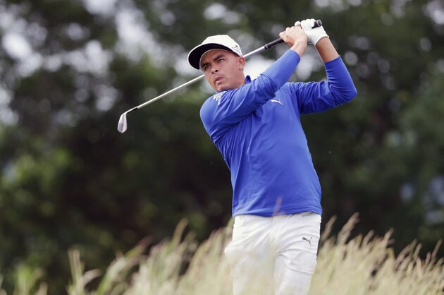 OAKMONT, PA - JUNE 15:  Rickie Fowler of the United States plays a shot during a practice round prior to the U.S. Open at Oakmont Country Club on June 15, 2016 in Oakmont, Pennsylvania.  (Photo by Sam Greenwood/Getty Images)