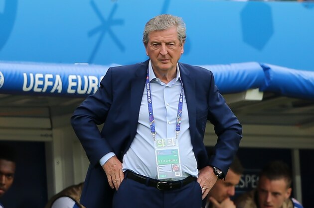 LENS, FRANCE - JUNE 16:  England Manager/Head Coach Roy Hodgson reacts during the UEFA EURO 2016 Group B match between England v Wales at Stade Bollaert-Delelis on June 16, 2016 in Lens, France.  (Photo by Matthew Ashton - AMA/Getty Images)