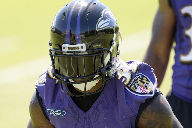 Jun 14, 2016; Baltimore, MD, USA; Baltimore Ravens running back Trent Richardson (33) runs with the ball during the first day of minicamp sessions at Under Armour Performance Center. Mandatory Credit: Tommy Gilligan-USA TODAY Sports