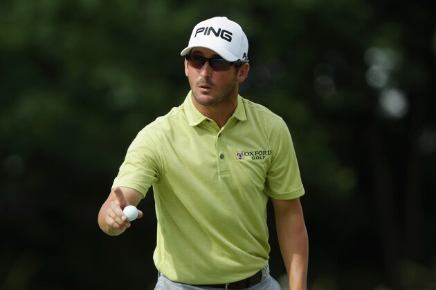 OAKMONT, PA - JUNE 16:  Andrew Landry of the United States waves to the gallery after a birdie on the second hole during the first round of the U.S. Open at Oakmont Country Club on June 16, 2016 in Oakmont, Pennsylvania.  (Photo by Sam Greenwood/Getty Images)