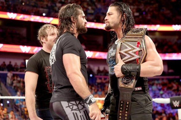 Will this be the scene at WWE Money in the Bank, with Dean Ambrose looking to intervene?