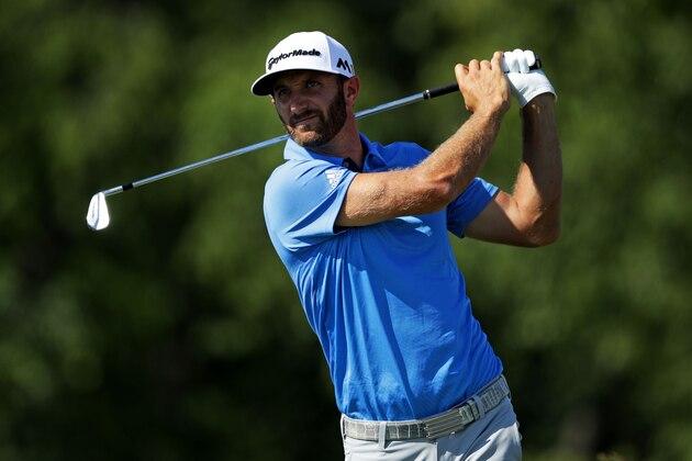 OAKMONT, PA - JUNE 17:  Dustin Johnson of the United States plays his shot from the 14th tee during the second round of the U.S. Open at Oakmont Country Club on June 17, 2016 in Oakmont, Pennsylvania.  (Photo by Sam Greenwood/Getty Images)