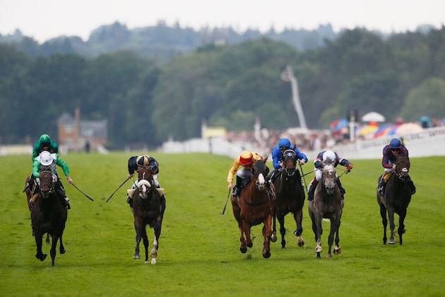 ASCOT, ENGLAND - JUNE 18: Ryan Moore riding Twilight Son (L) wins the Diamond Jubilee Stakes on day 5 of Royal Ascot at Ascot Racecourse on June 18, 2016 in Ascot, England. (Photo by Alan Crowhurst/Getty Images for Ascot Racecourse) ASCOT, ENGLAND - JUNE 18: Ryan Moore riding Twilight Son (L) wins the Diamond Jubilee Stakes on day 5 of Royal Ascot at Ascot Racecourse on June 18, 2016 in Ascot, England. (Photo by Alan Crowhurst/Getty Images for Ascot Racecourse)