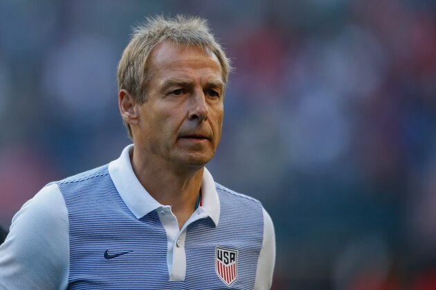 SEATTLE, WA - JUNE 16:  Head coach Jurgen Klinsmann of the United States walks off the pitch at halftime against Ecuador during the 2016 Quarterfinal - Copa America Centenario match at CenturyLink Field on June 16, 2016 in Seattle, Washington.  (Photo by Otto Greule Jr/Getty Images)