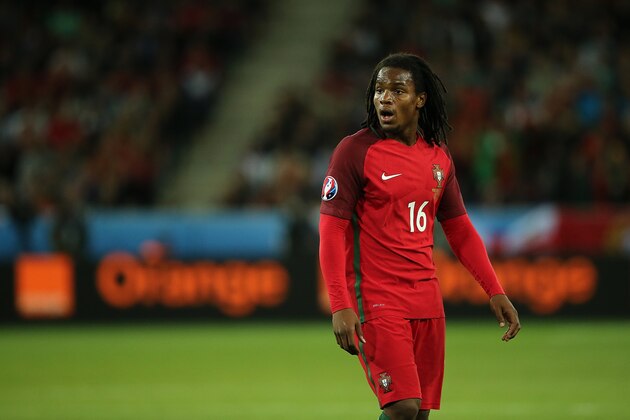 SAINT-ETIENNE, FRANCE - JUNE 14:  Renato Sanches of Portugal looks on during the UEFA EURO 2016 Group F match between Portugal and Iceland at Stade Geoffroy-Guichard on June 14, 2016 in Saint-Etienne, France.  (Photo by Matthew Ashton - AMA/Getty Images)